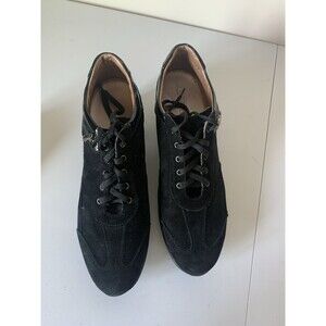 CESARE PACIOTTI Women’s  shoes  US 9.5 EU Sz 40 Black Suede Patent Leather Trim